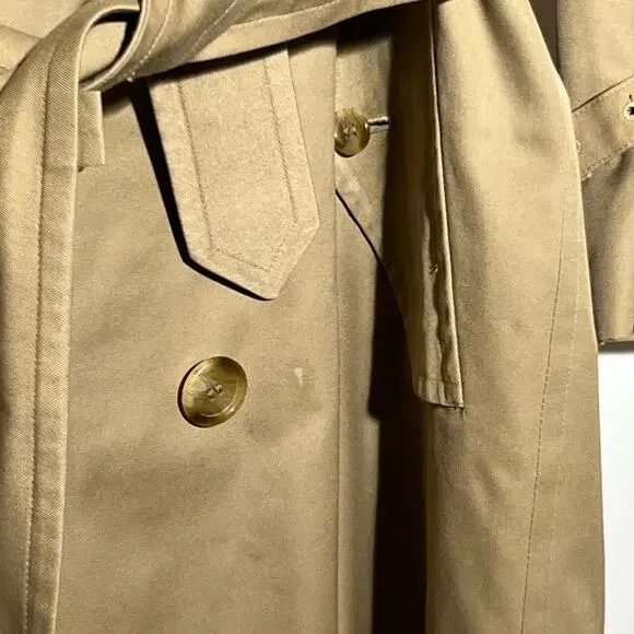 Burberry Burberrys' Trench Coat Kensington Nova Made in England sz 46R VTG Tan - Picture 14 of 16